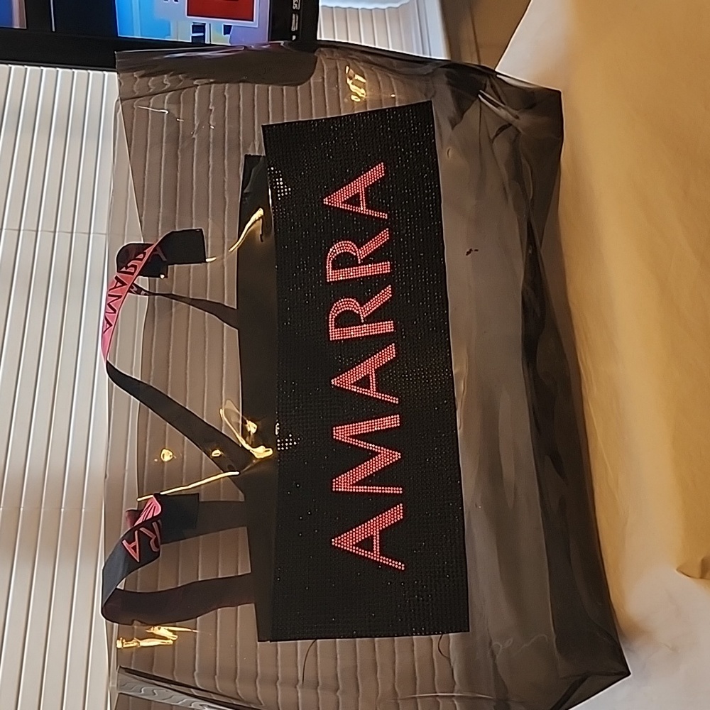 Amarra Black and Pink Tote Bag